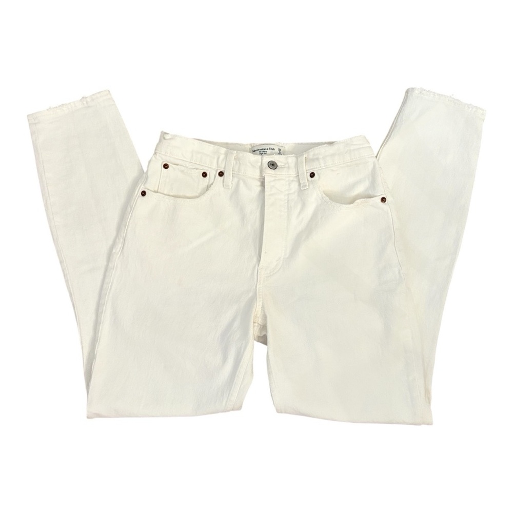 Abercrombie & Fitch White High Rise Skinny Jeans 28/6 L Long NWOT